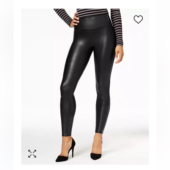 SPANX Pants - SPANX Faux Leather High Rise Black Leggings Women’s large